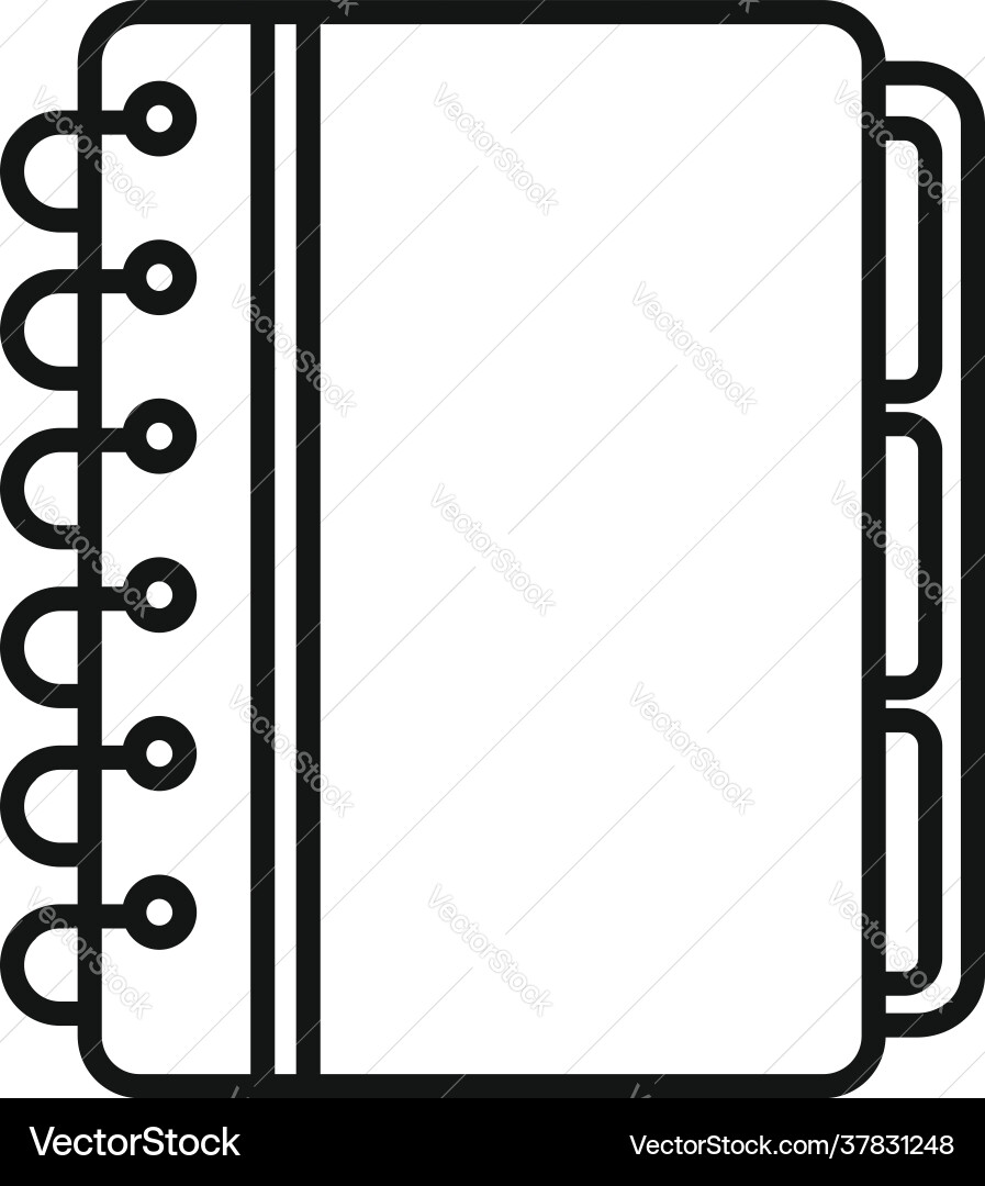 Syllabus Planer Ikone Umriss Stil Syllabus Planer Ikone Umriss Stil vektorbild
