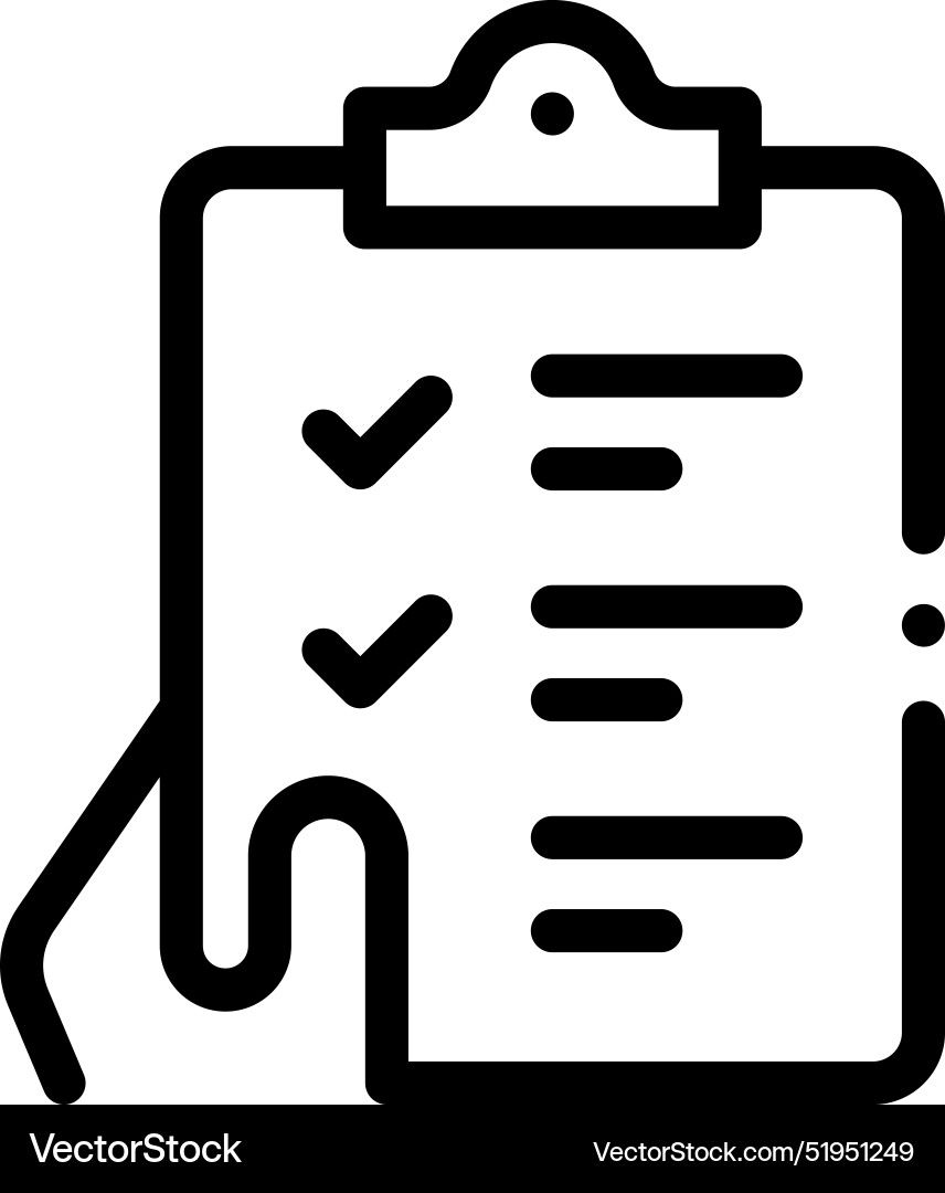 Check list icon thin linear style design isolated Check list icon thin linear style design isolated vector image