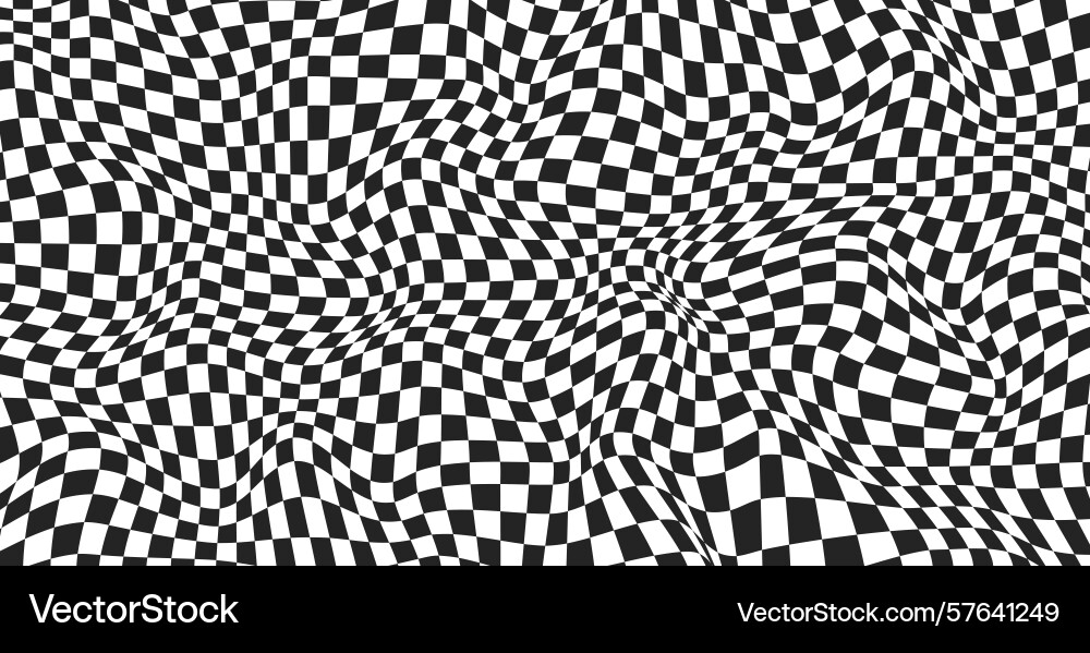 Checkerboard distorted pattern abstract warped Checkerboard distorted pattern abstract warped vector image