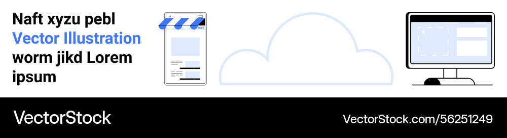 Cloud computing concept with digital components Cloud computing concept with digital components vector image