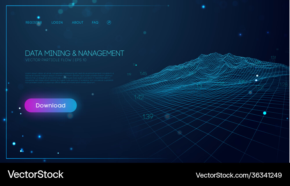 Data Flow & Management Abstract Vector Image