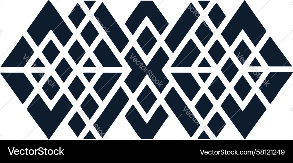 Diamond Grid Pattern - Sharp Outline Vector Image