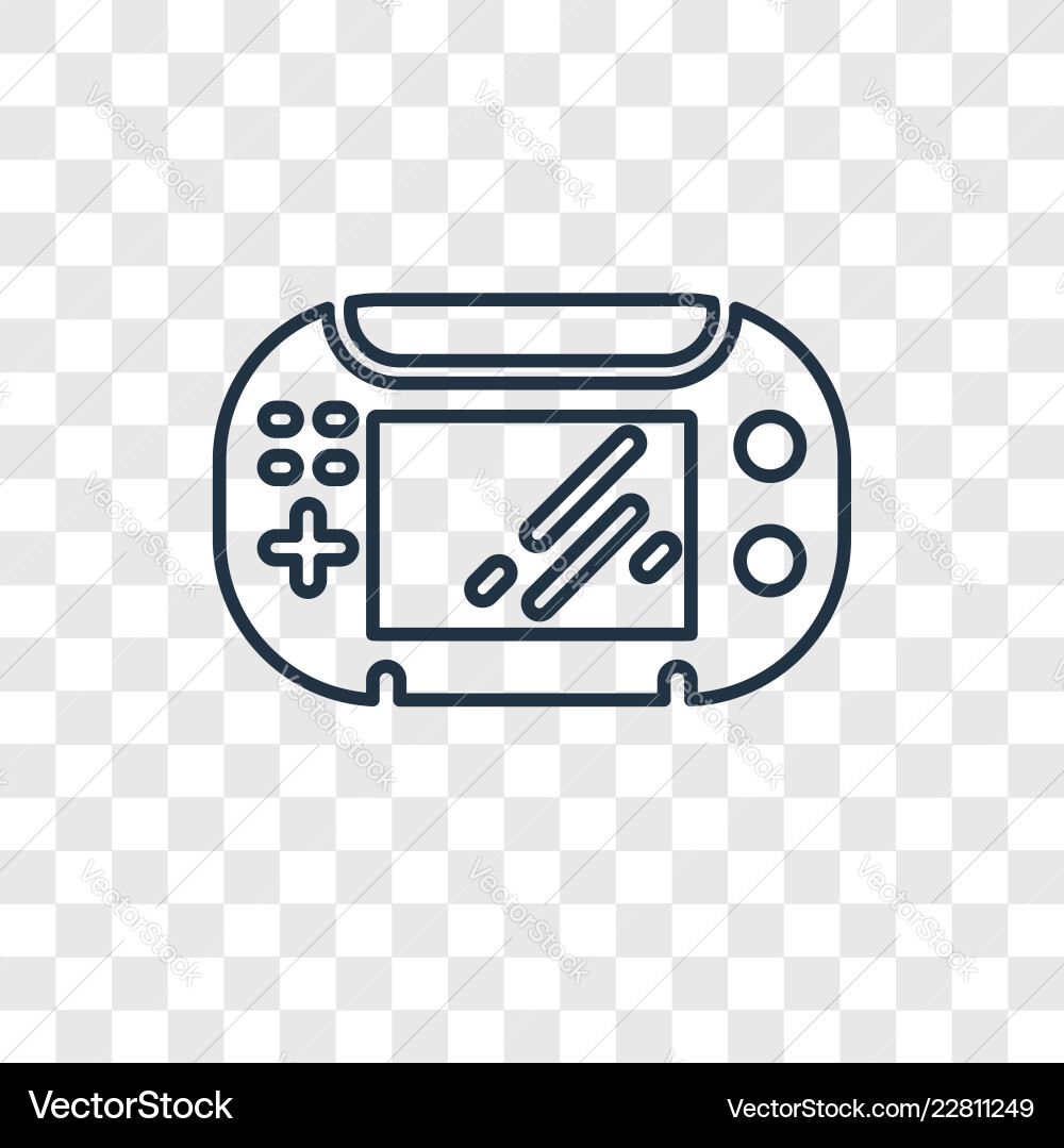 Game console concept linear icon isolated Game console concept linear icon isolated vector image