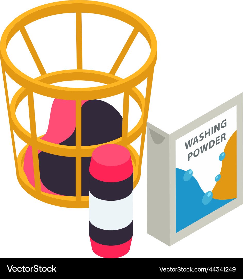 Laundry isometric icon Royalty Free Vector Image