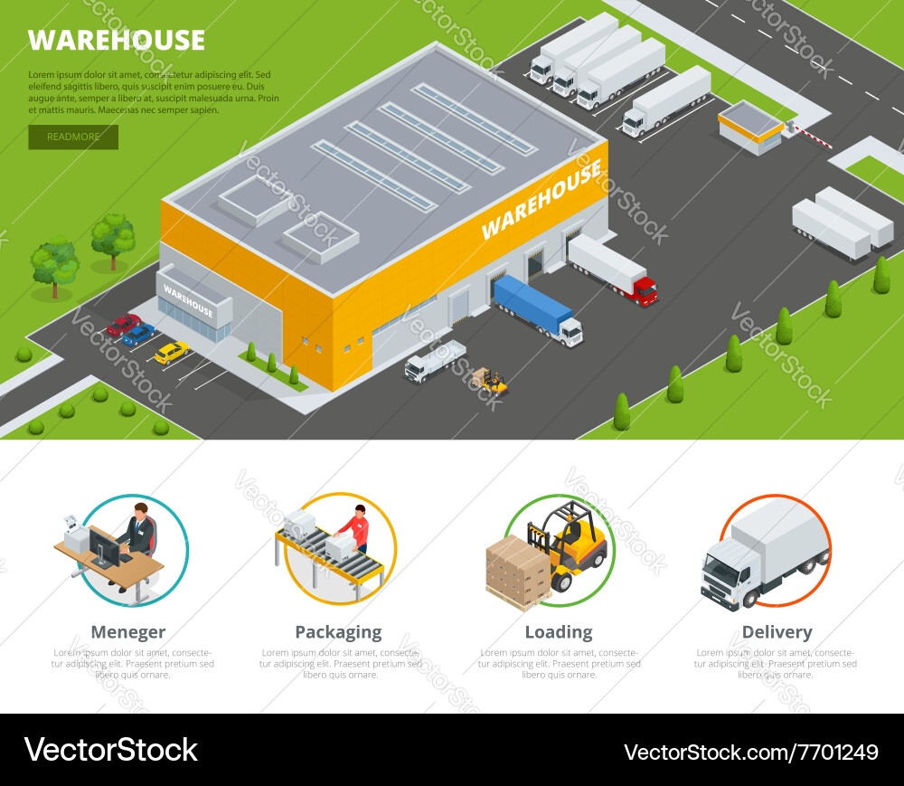 Logistics & Warehouse Templates Vector Image