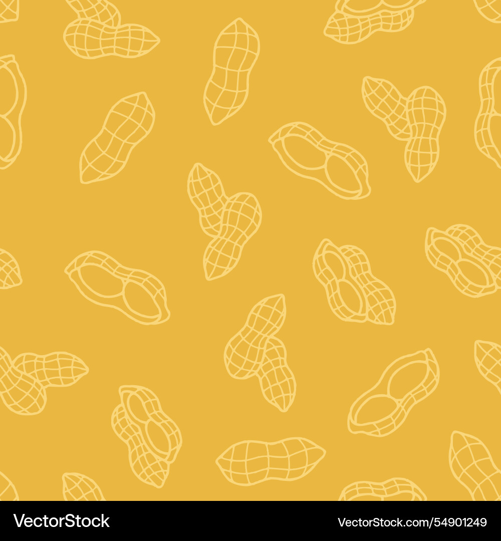 Outline bunch of peanut seamless pattern design Outline bunch of peanut seamless pattern design vector image
