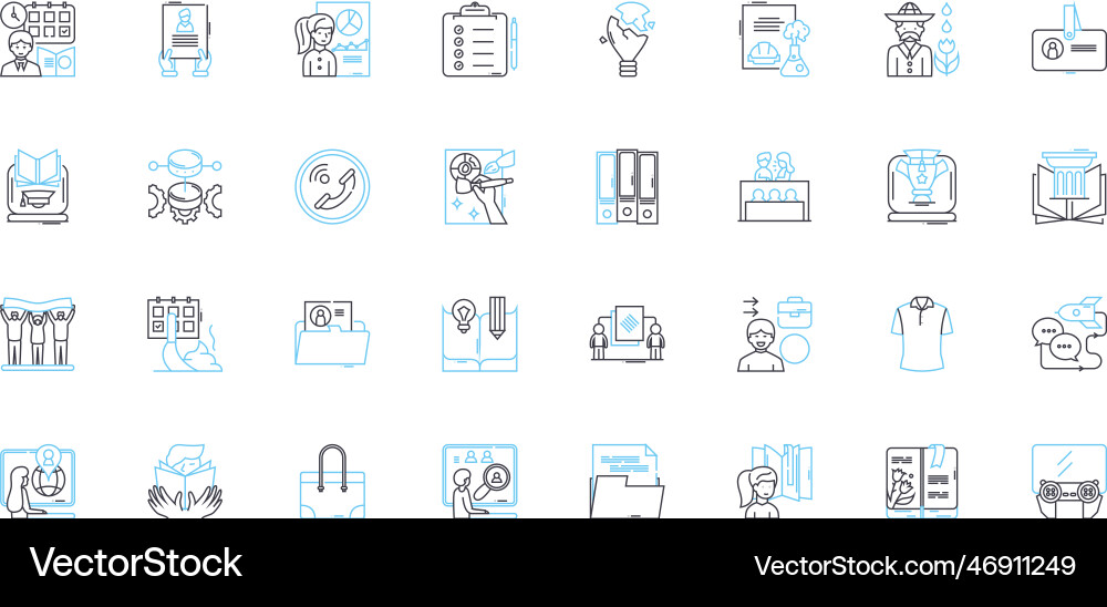 Statiry linear icons set statistics data Statiry linear icons set statistics data vector image