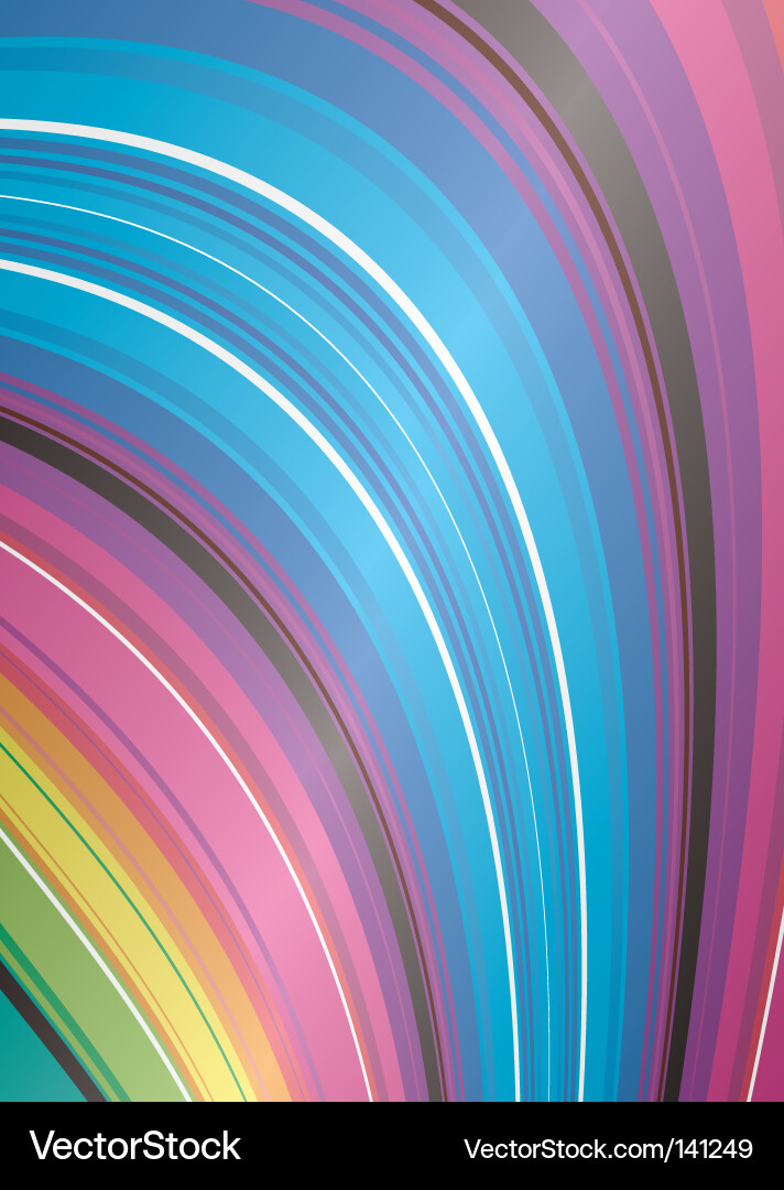 Vibrant Rainbow Stripes Vector Image