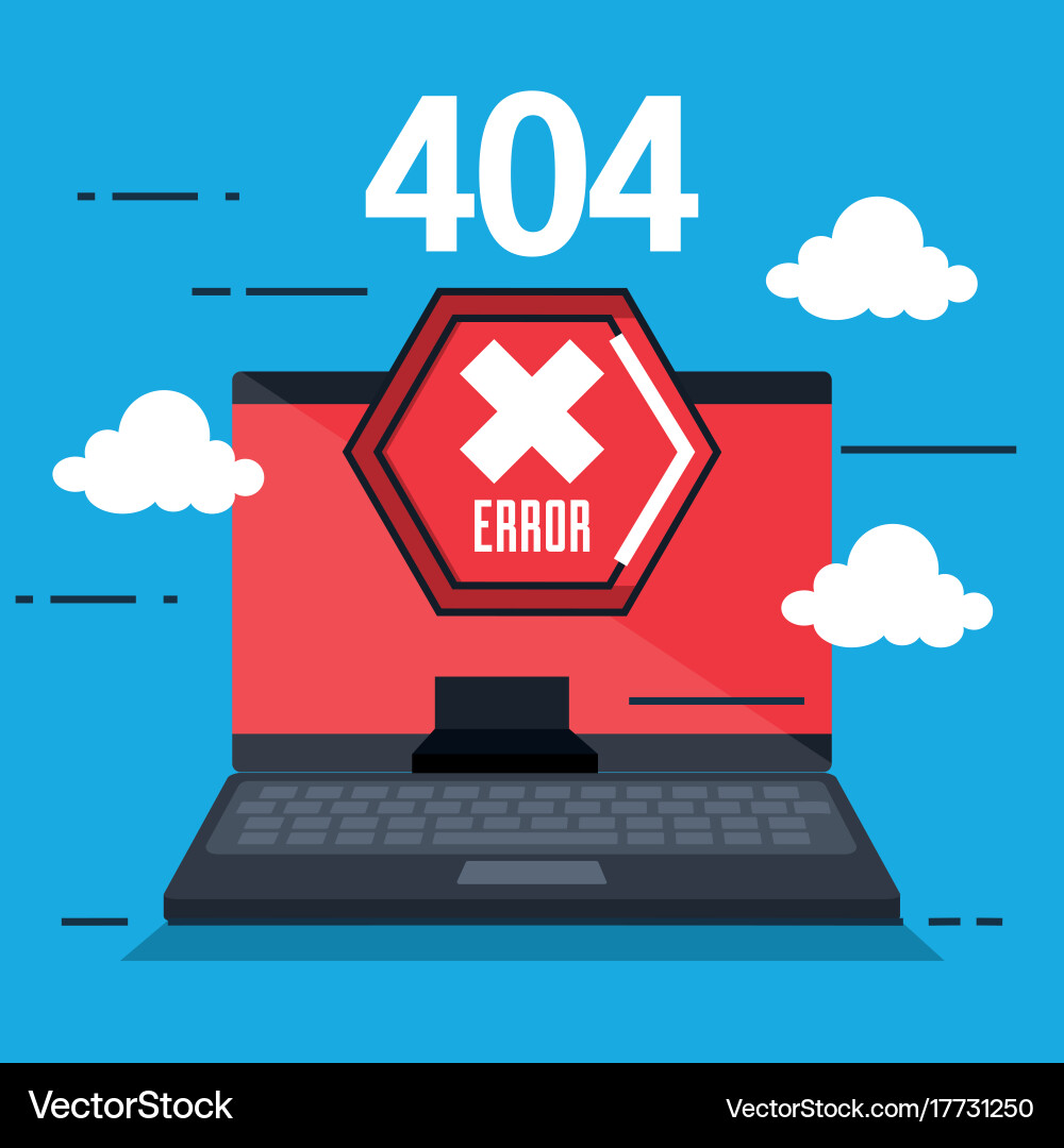 404 connection error icons vector image
