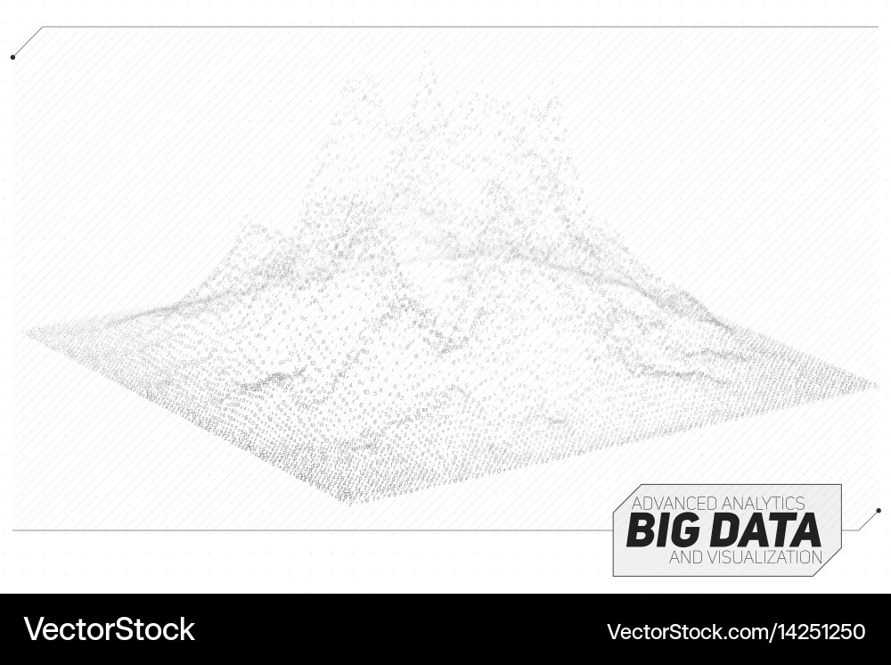Abstract 3d big data visualization vector image