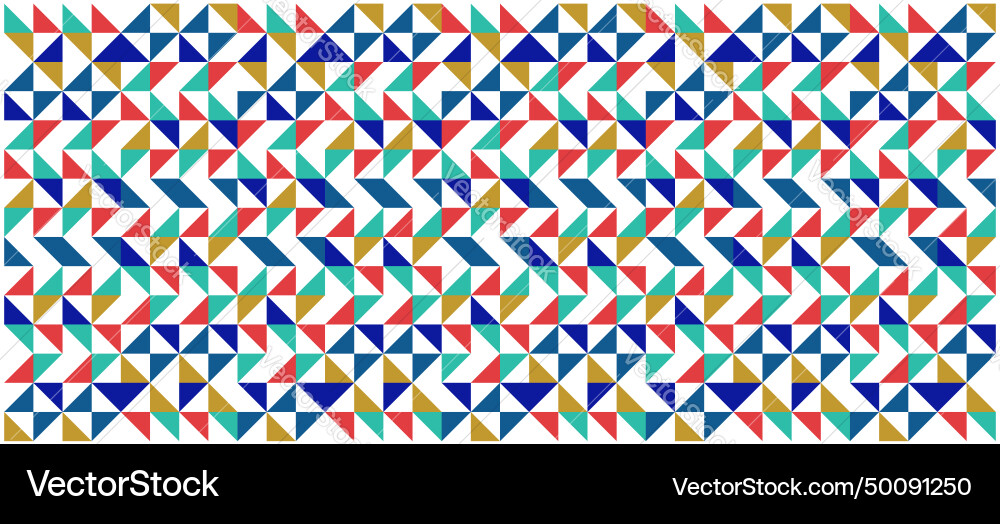 Abstract colorful triangle mosaic pattern design b Vector Image