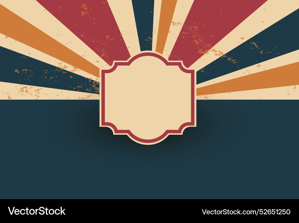 Abstract retro radial line pattern background Vector Image