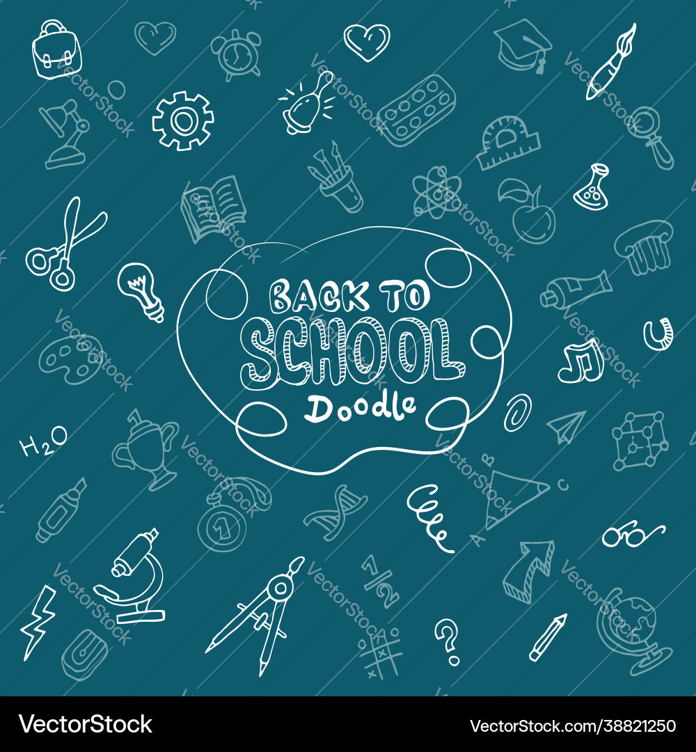 Back to school concept education doodle icons Back to school concept education doodle icons vector image