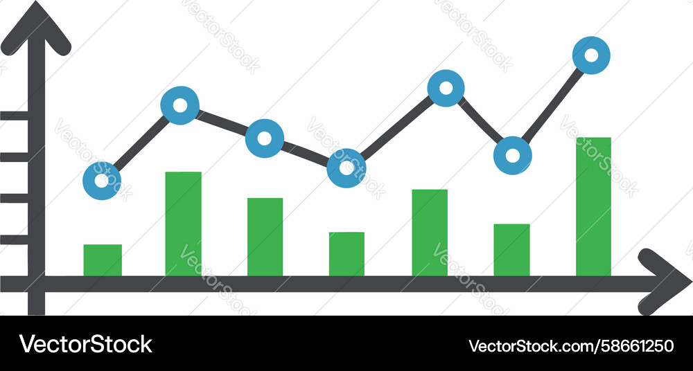 Bar Graph Data Chart Icon Vector Image
