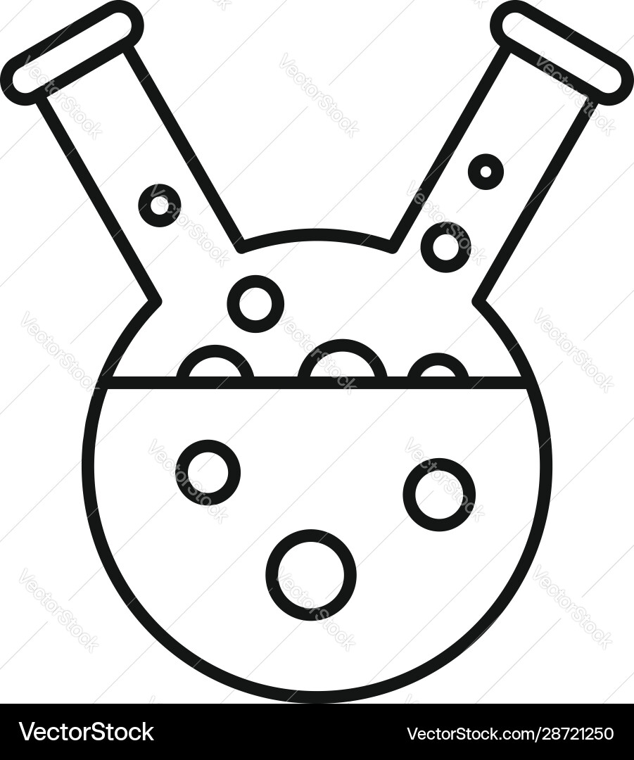 Boiling double flask icon outline style Vector Image