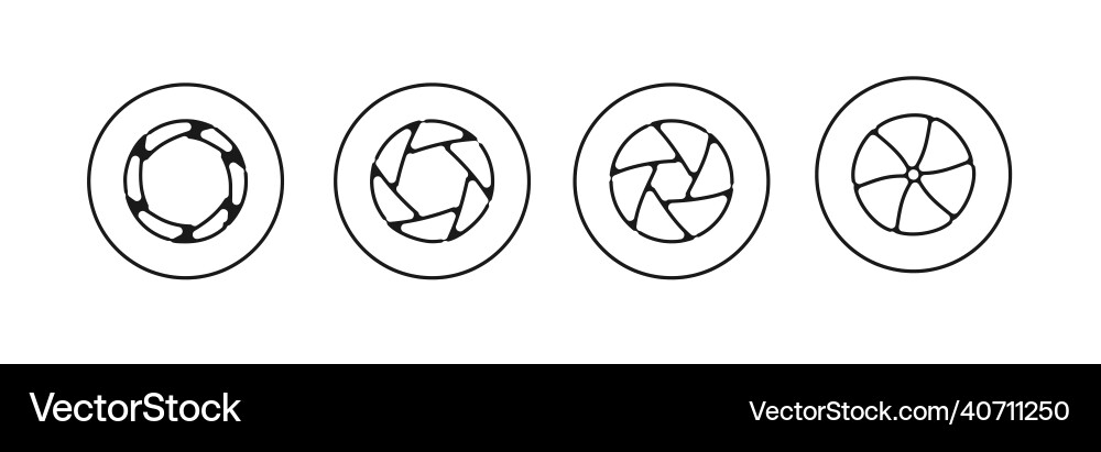 Camera objective thin line icon Camera objective thin line icon Vector Image