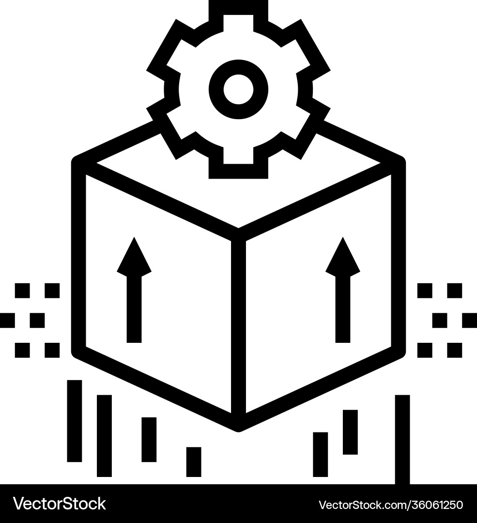Computer soft development line icon Computer soft development line icon vector image