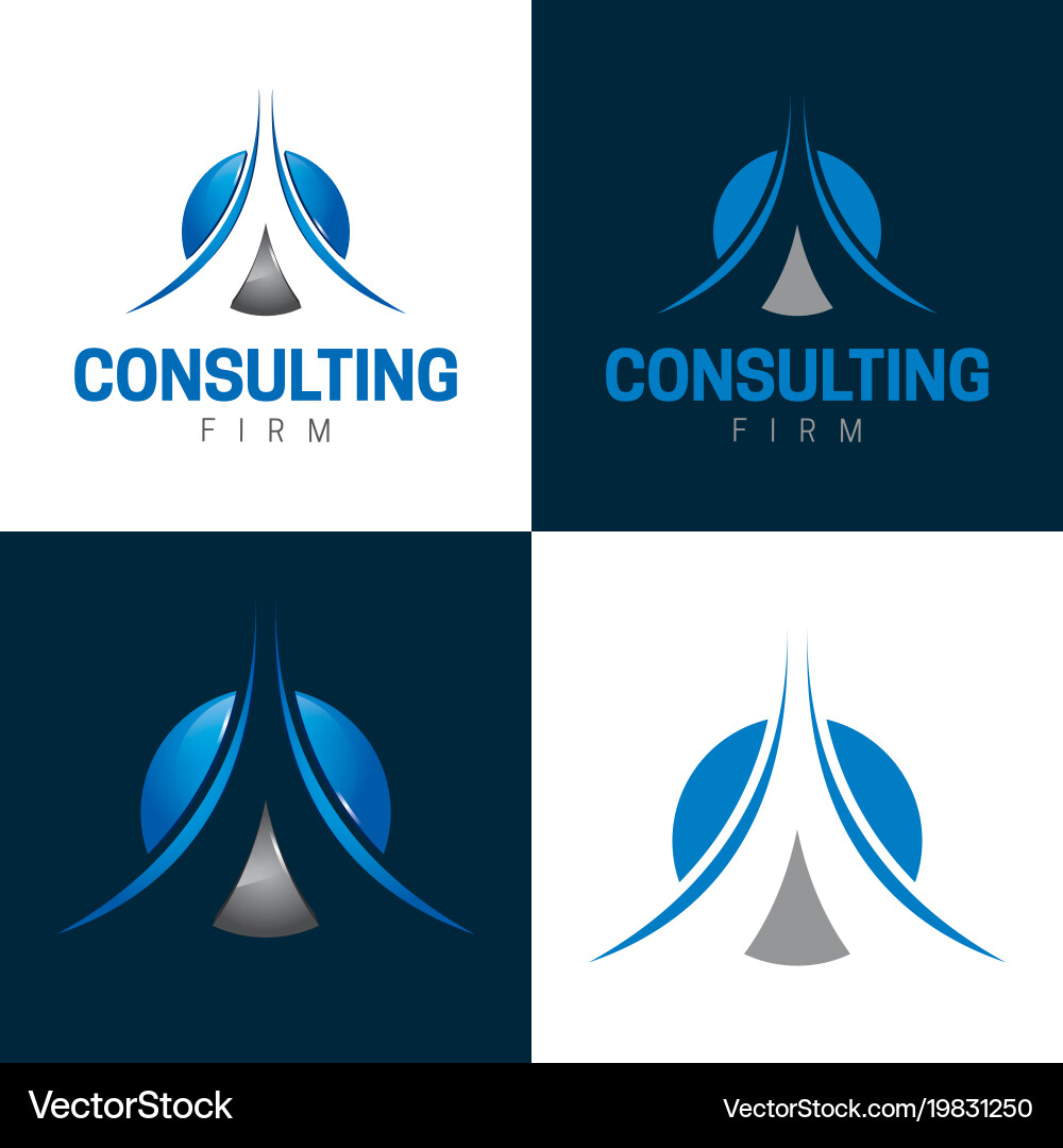 Consulting firm icon and logo Royalty Free Vector Image