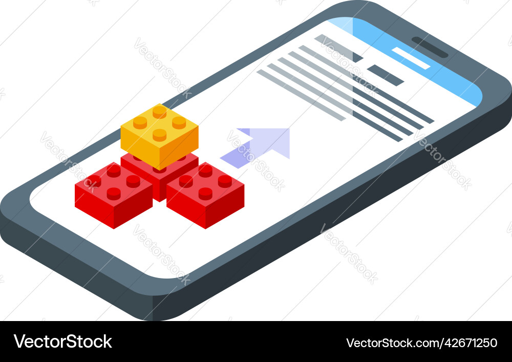 Datenkonstrukt Icon isometrische HTML-System Datenkonstrukt Icon isometrische HTML-System vektorbild