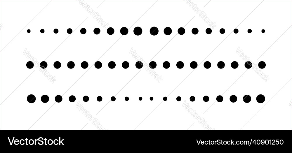 Dotted Horizontal Line Pattern vector image