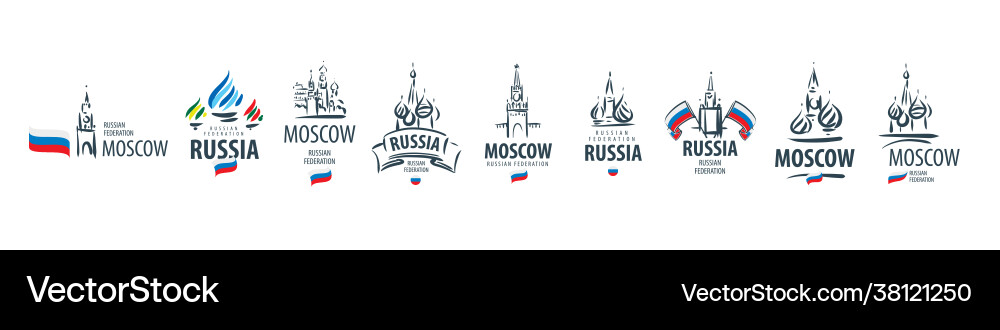 Ein Set Icons russland gezeichnete Hand Ein Set Icons russland gezeichnete Hand vektorbild