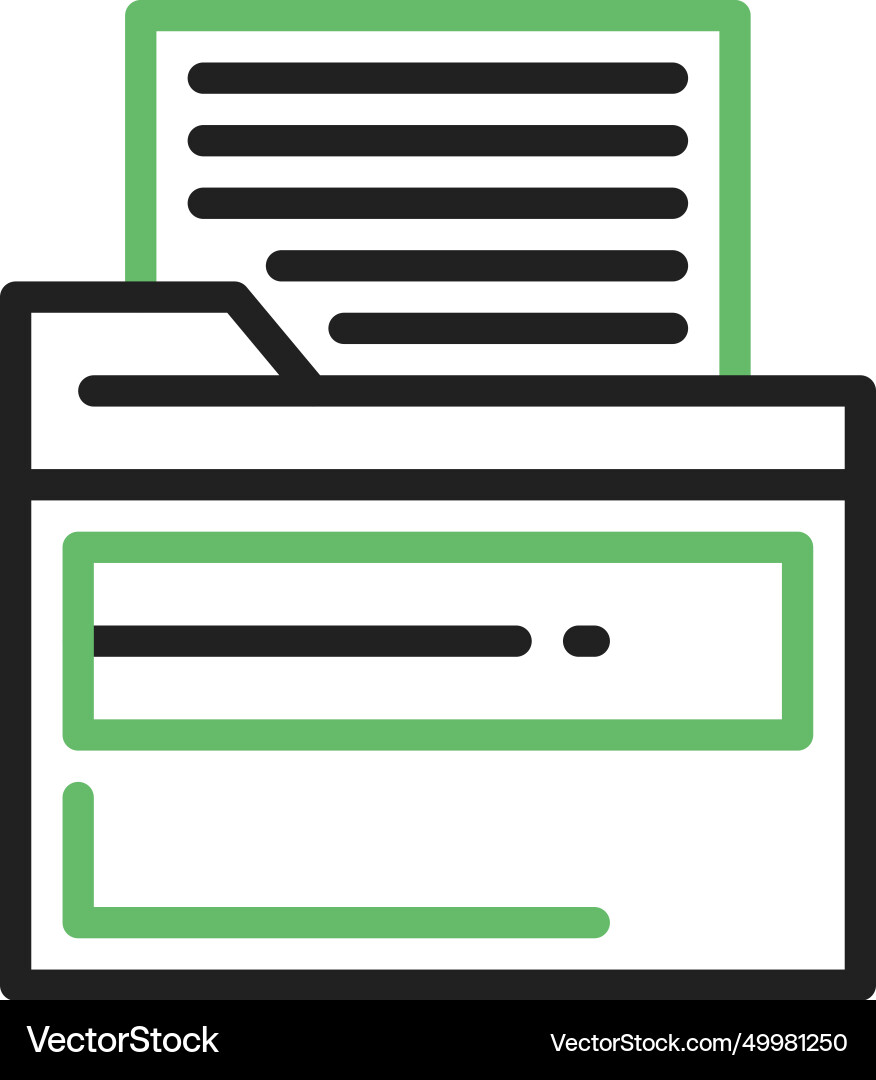 File in folder icon image vector image