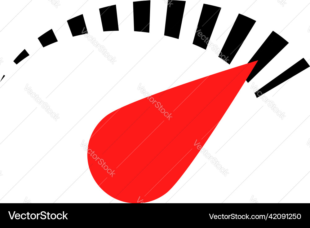 Gauge meter level indicator icon symbol Gauge meter level indicator icon symbol Vector Image