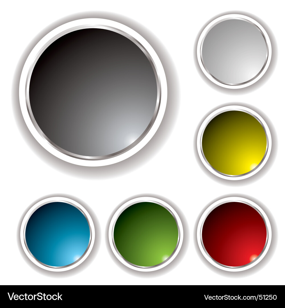 Modern Button Set vector image