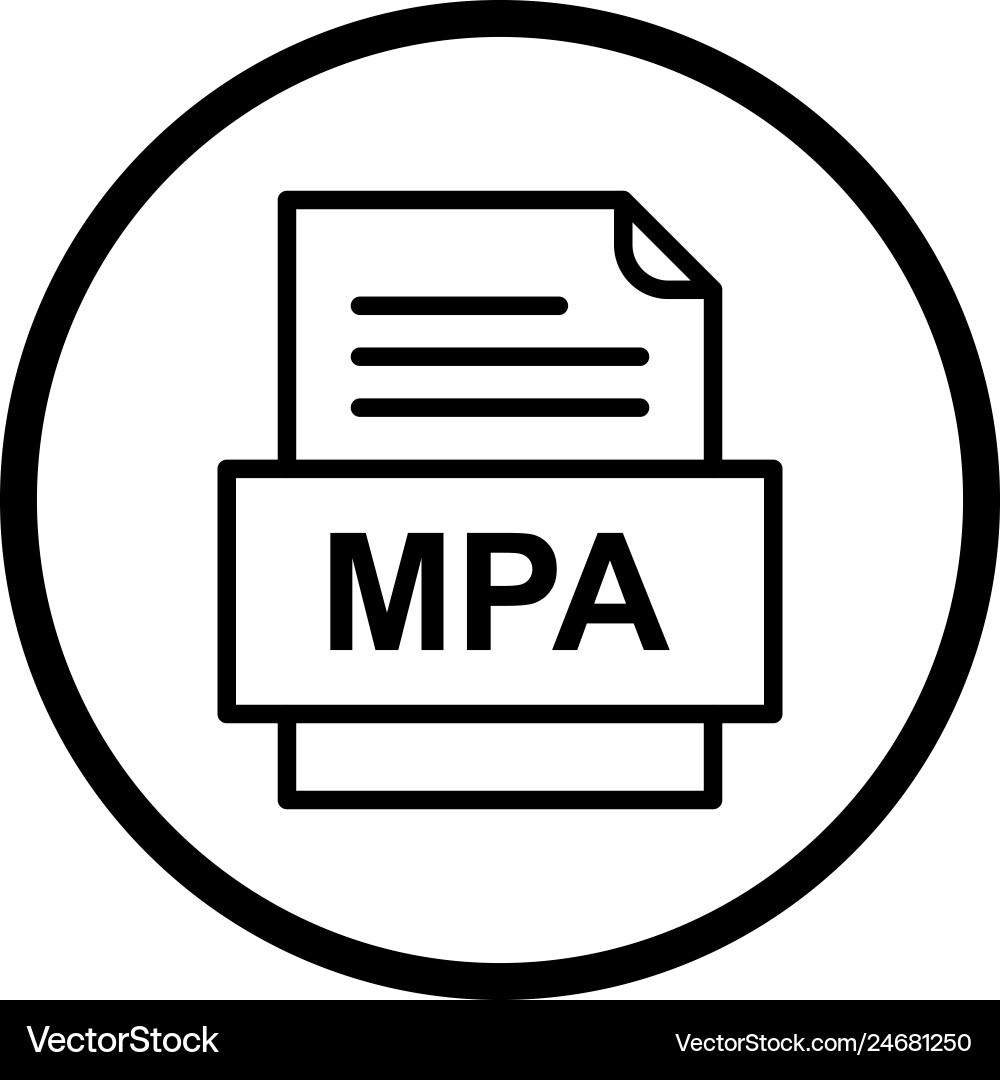 Mpa file document icon vector image