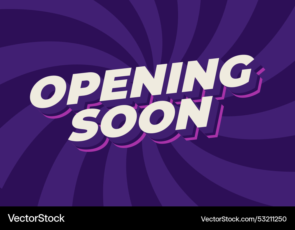 Opening soon text effect in 3d style with good Opening soon text effect in 3d style with good Vector Image
