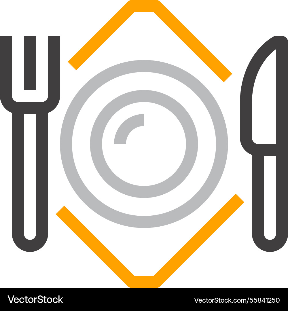 Restaurant Flat line web icon concept Restaurant Flat line web icon concept vektorbild