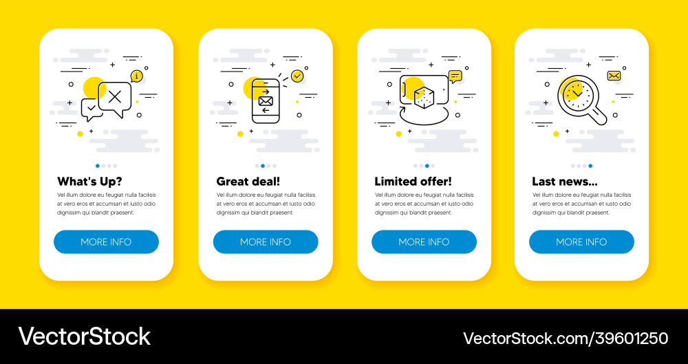 Set of augmented reality mail and reject Set of augmented reality mail and reject vector image