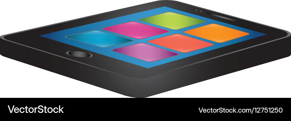 Smartphone with app thumbnails icon image vector image