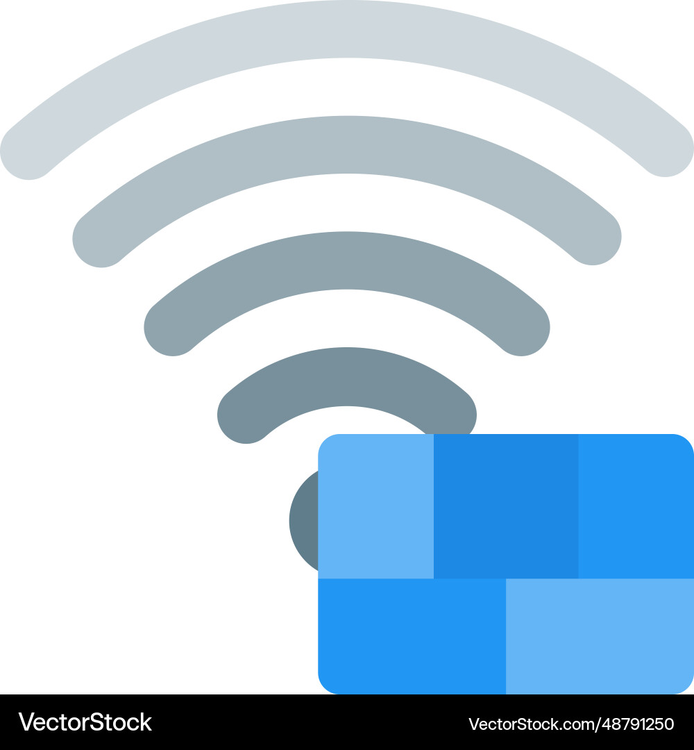Wireless firewall use to protect unauthorized vector image