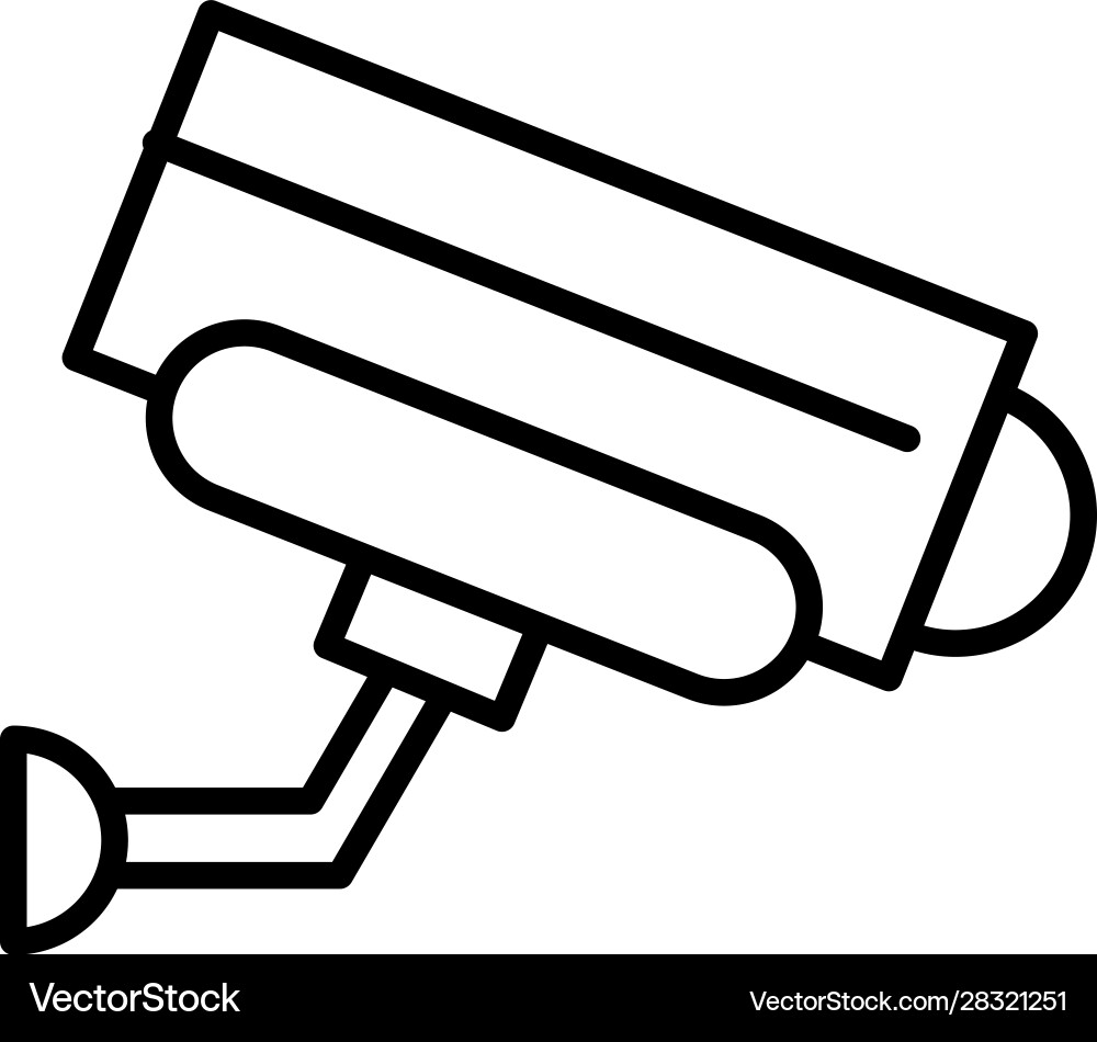 Cctv camera video isolated icon Cctv camera video isolated icon vector image