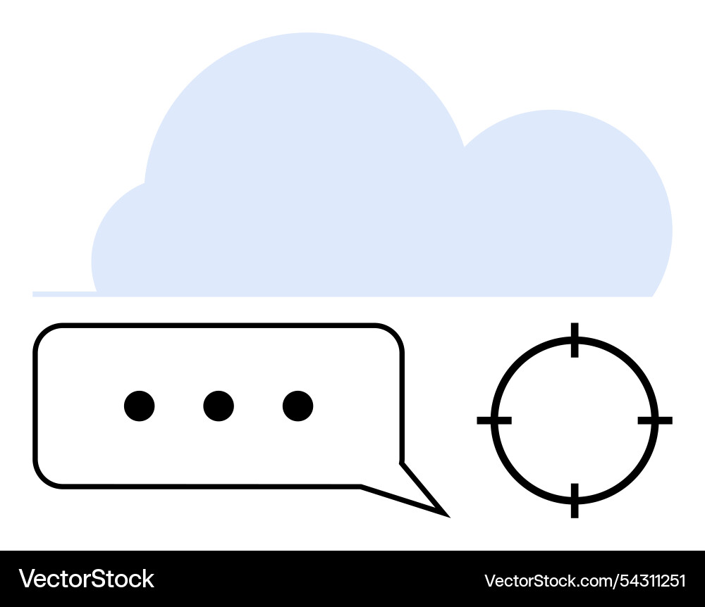 Cloud computing concept with speech bubble Cloud computing concept with speech bubble vector image