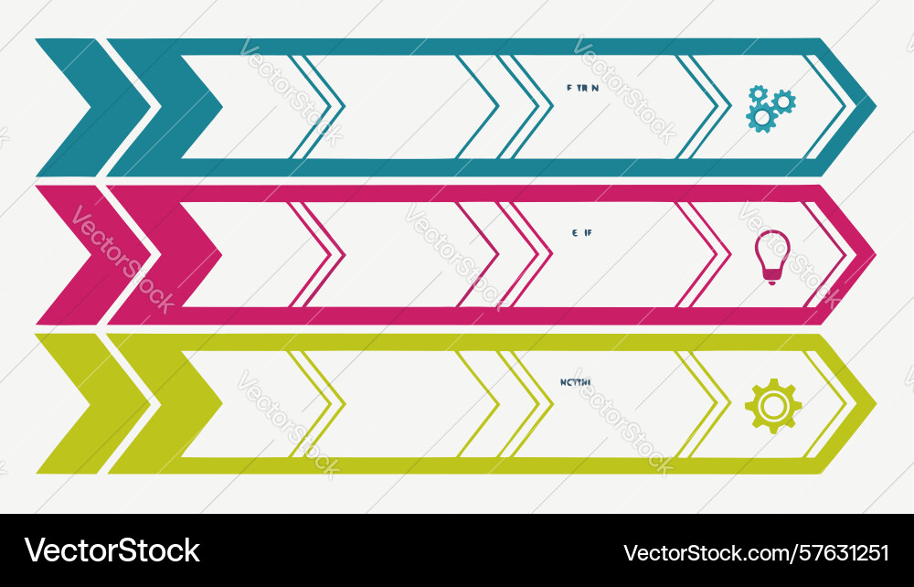 Infographic arrow elements with icons Vector Image