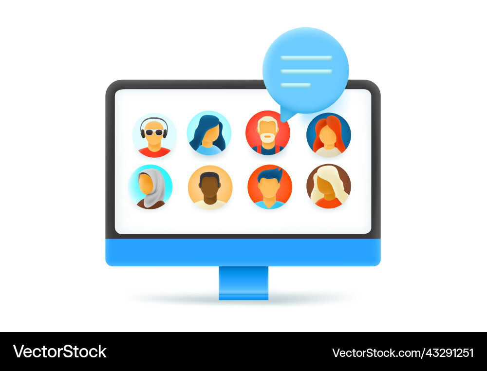 Konferenz über Internetverbindung machen Konferenz über Internetverbindung machen vektorbild