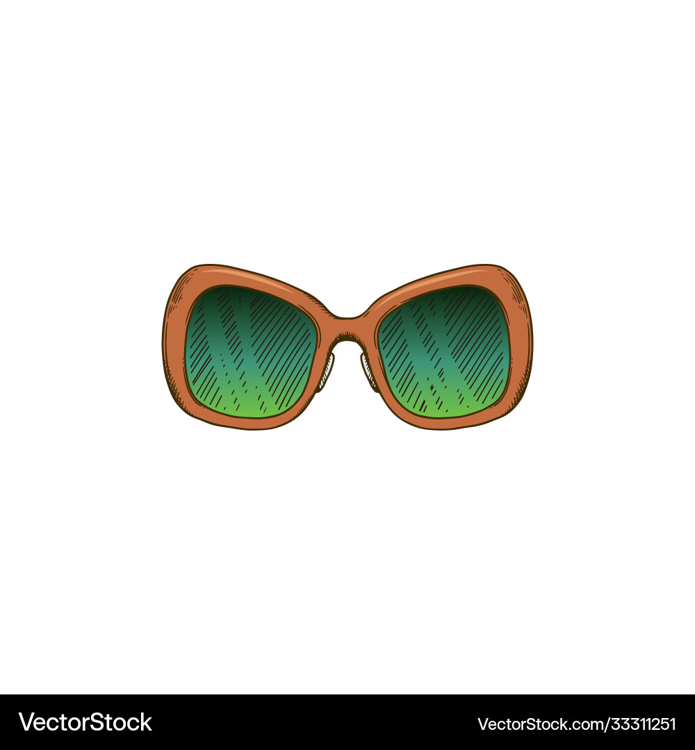 Mode Schutz Sonnenbrille Ikone Skizze Mode Schutz Sonnenbrille Ikone Skizze vektorbild