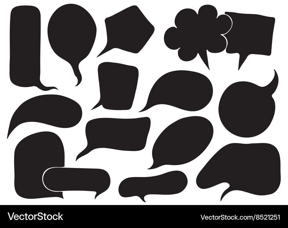 Speech bubble set vector image