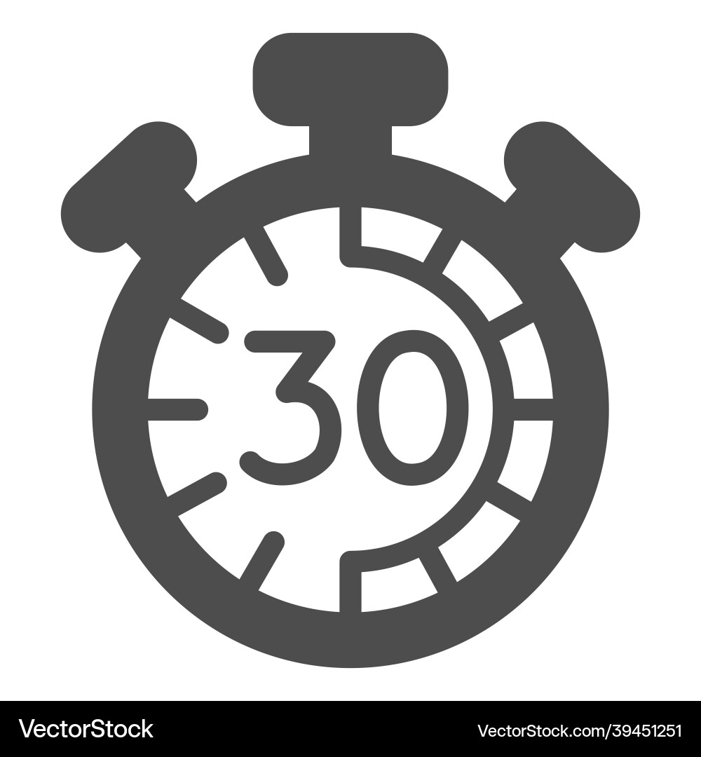 Stopwatch with buttons 30 seconds timer Stopwatch with buttons 30 seconds timer vector image