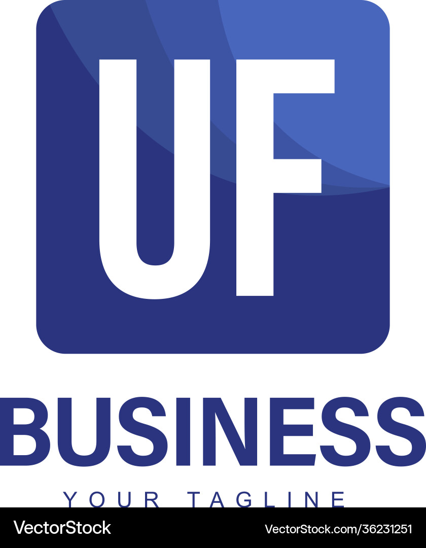 Uf initial a logo design with abstract style Uf initial a logo design with abstract style vector image