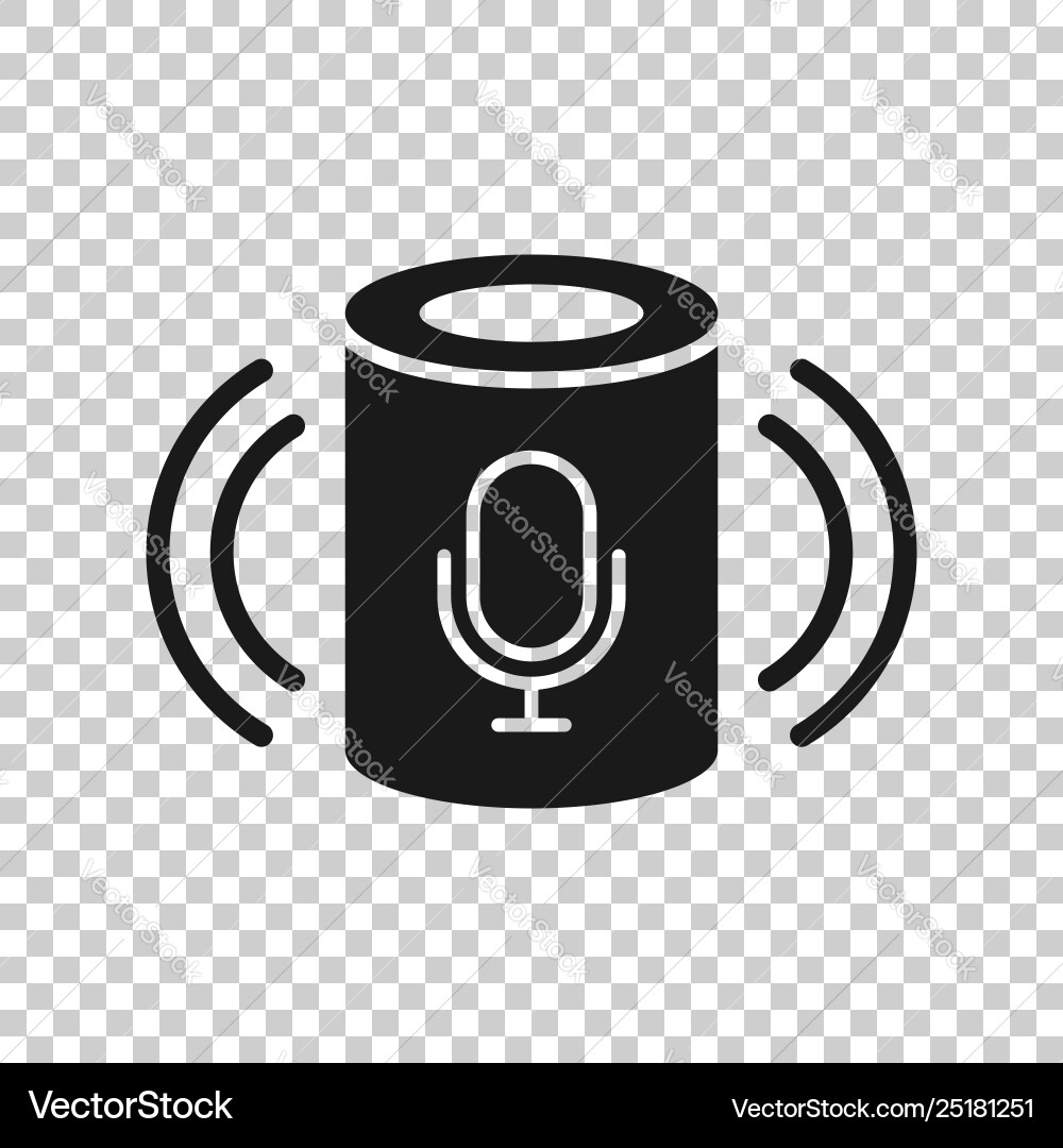 Voice assistant icon in transparent style smart Voice assistant icon in transparent style smart vector image