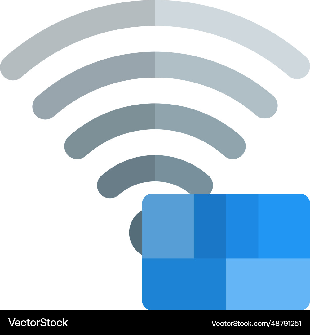 Wireless firewall use to protect unauthorized vector image