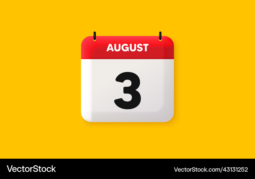 3rd day of the month icon event schedule date Vector Image