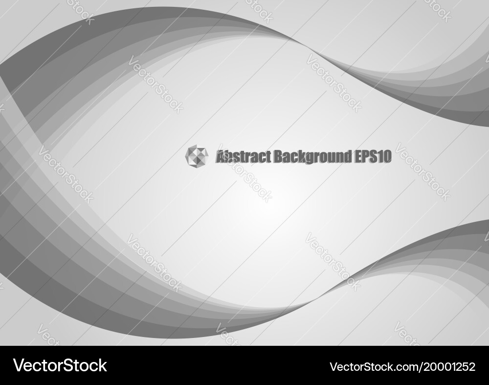 Abstract gray curve background Vector Image