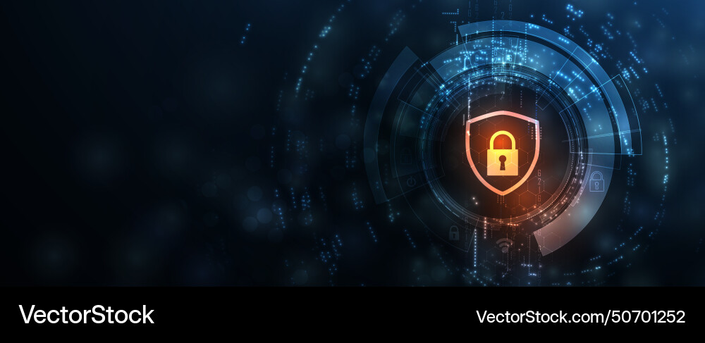 Cyber security and information or network Cyber security and information or network vector image