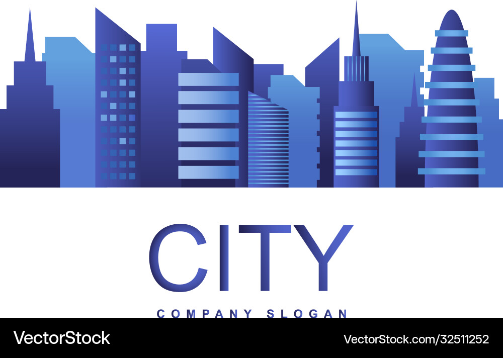 Konzept eines zukünftigen Stadtdesign-Logos für Sie Konzept eines zukünftigen Stadtdesign-Logos für Sie vektorbild