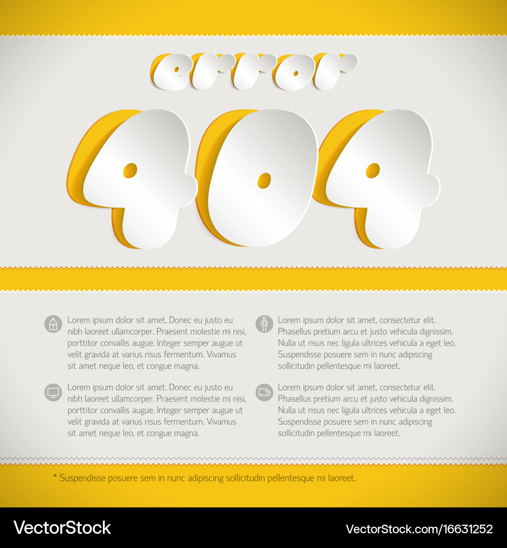 Page error 404 for web design Vector Image