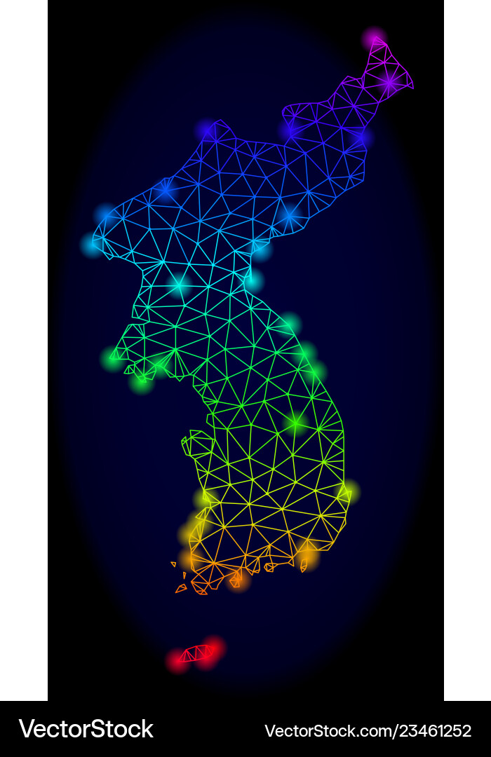 Polygonal network spectrum mesh map Polygonal network spectrum mesh map vector image